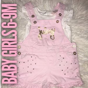 BABY GIRLS 6-9M Juicy Couture Overall Set